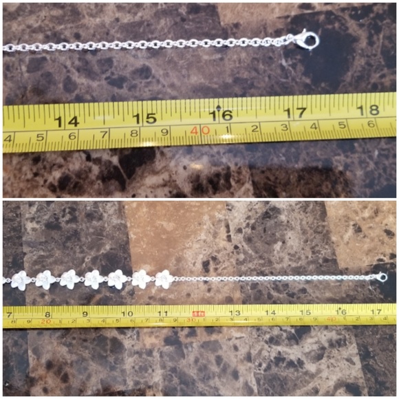 Genuine White Topaz Sterling Silver Flower set - Picture 5 of 6